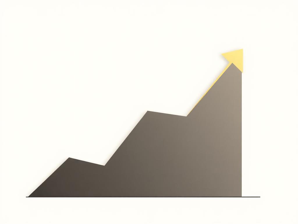 Abstract upward growth trend chart representing organic traffic growth